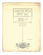 Bartók Béla, kotta
